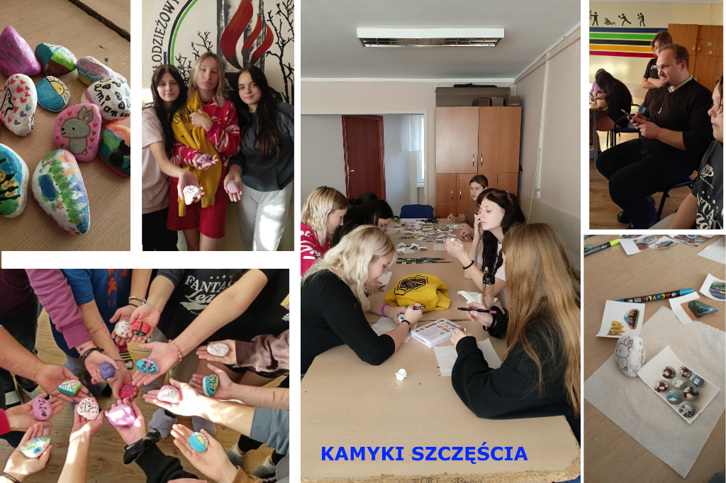 Pocztówka Kamyki Szczęścia.