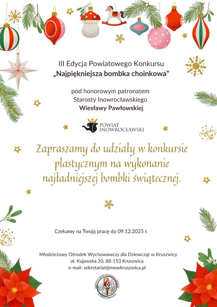 PLAKAT ŚWIĄTECZNA BOMBKA